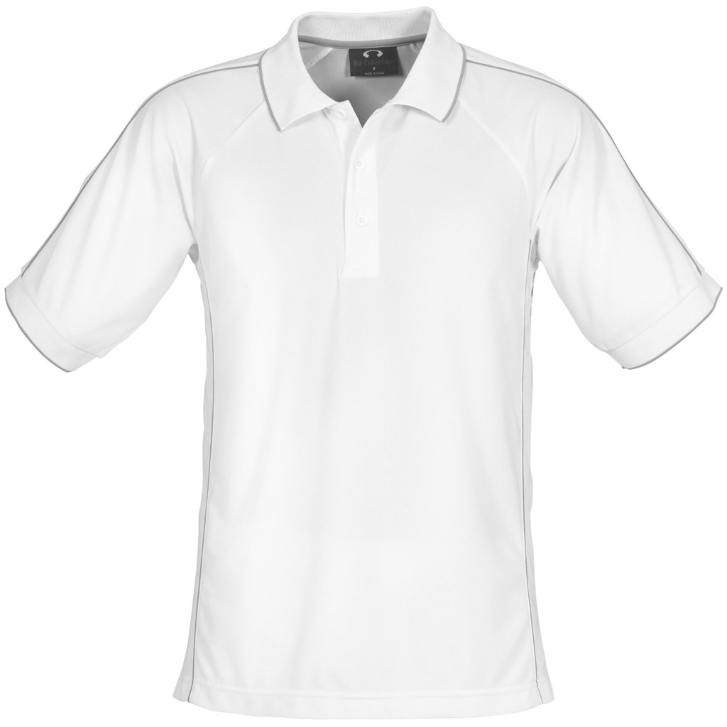 Mens Resort Golf Shirt -White Only – Quality Print